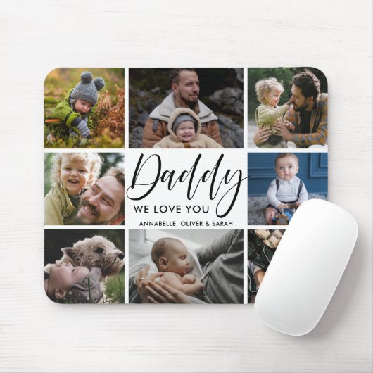 Foto Collage ''Daddy'' Wir Liebe Sie Mousepad (Mit Mouse)