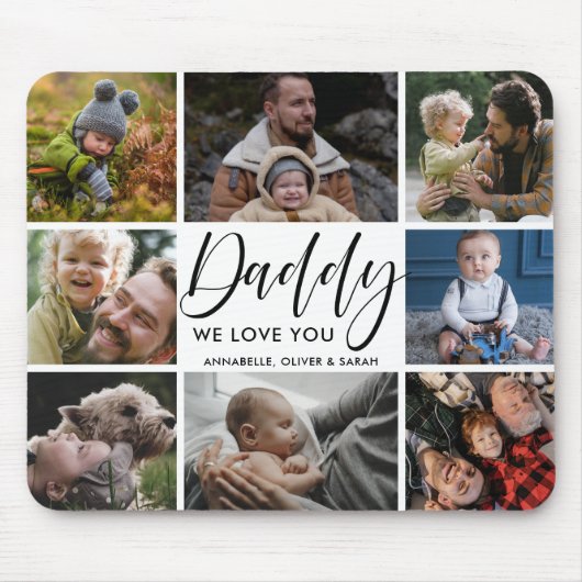 Foto Collage ''Daddy'' Wir Liebe Sie Mousepad (Vorne)