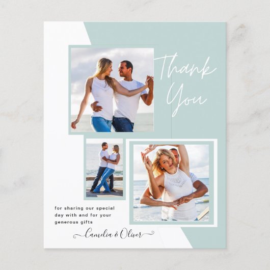 Foto Collage DANK IHNEN Hochzeit/Baby/Graduate/JA Flyer (Vorne)