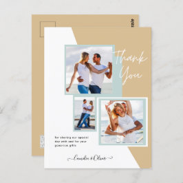 Foto Collage DANK IHNEN Hochzeit/Baby/Graduate/JA Postkarte