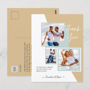 Foto Collage DANK IHNEN Hochzeit/Baby/Graduate/JA Postkarte