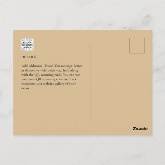 Foto Collage DANK IHNEN Hochzeit/Baby/Graduate/JA Postkarte (Rückseite)