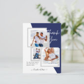Foto Collage DANK IHNEN Hochzeit/Baby/Graduate/JA Postkarte (Stehend Vorderseite)