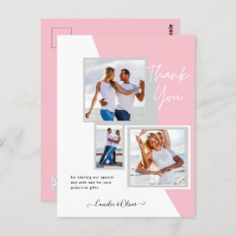 Foto Collage DANK IHNEN Hochzeit/Baby/Graduate/JA Postkarte