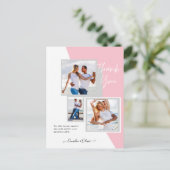 Foto Collage DANK IHNEN Hochzeit/Baby/Graduate/JA Postkarte (Stehend Vorderseite)