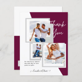 Foto Collage DANK IHNEN Hochzeit/Baby/Graduate/JA Postkarte