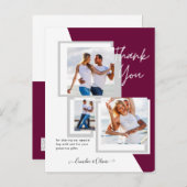 Foto Collage DANK IHNEN Hochzeit/Baby/Graduate/JA Postkarte (Vorne/Hinten)