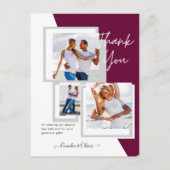 Foto Collage DANK IHNEN Hochzeit/Baby/Graduate/JA Postkarte (Vorderseite)