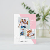 Foto Collage DANK IHNEN Hochzeit/Baby/Graduate/JA Postkarte (Stehend Vorderseite)
