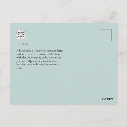 Foto Collage DANK IHNEN Hochzeit/Baby/Graduate/JA Postkarte (Rückseite)