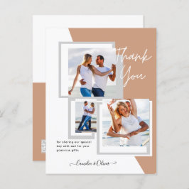 Foto Collage DANK IHNEN Hochzeit/Baby/Graduate/JA Postkarte