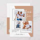 Foto Collage DANK IHNEN Hochzeit/Baby/Graduate/JA Postkarte (Vorne/Hinten)