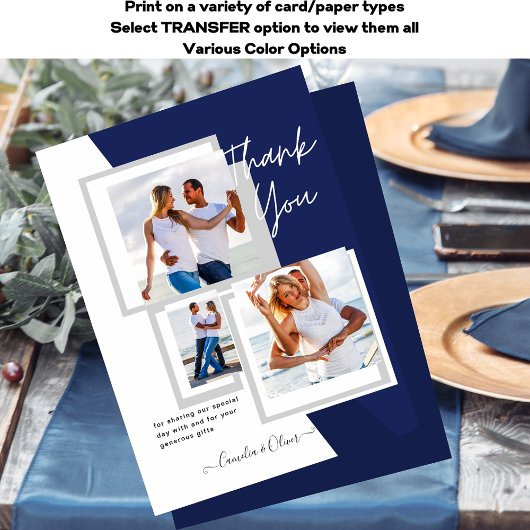 Foto Collage DANK IHNEN Hochzeit/Baby/Graduate/JA Postkarte