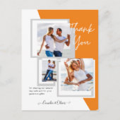 Foto Collage DANK IHNEN Hochzeit/Baby/Graduate/JA Postkarte (Vorderseite)