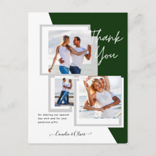 Foto Collage DANK IHNEN Hochzeit/Baby/Graduate/JA Postkarte