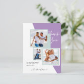 Foto Collage DANK IHNEN Hochzeit/Baby/Graduate/JA Postkarte (Stehend Vorderseite)