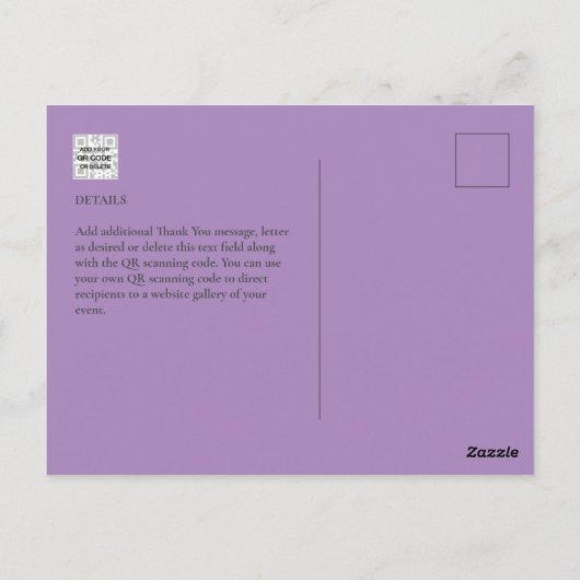 Foto Collage DANK IHNEN Hochzeit/Baby/Graduate/JA Postkarte (Rückseite)