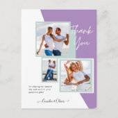 Foto Collage DANK IHNEN Hochzeit/Baby/Graduate/JA Postkarte (Vorderseite)