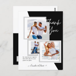 Foto Collage DANK IHNEN Hochzeit/Baby/Graduate/JA Postkarte