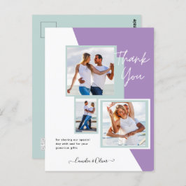 Foto Collage DANK IHNEN Hochzeit/Baby/Graduate/JA Postkarte