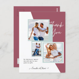 Foto Collage DANK IHNEN Hochzeit/Baby/Graduate/JA Postkarte