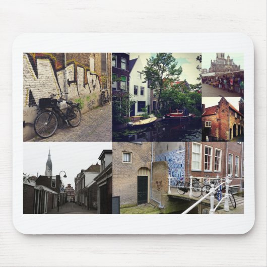 Foto Collage Delft 2 Mousepad (Vorne)
