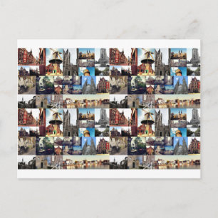 Foto Collage Delft 6 Postkarte
