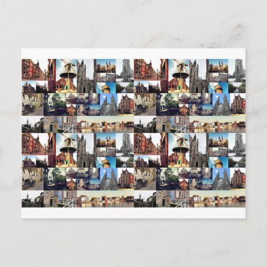 Foto Collage Delft 6 Postkarte (Vorderseite)