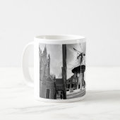 Foto-Collage Delft 9 in Schwarzweiß Kaffeetasse (Vorderseite Links)