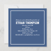 Foto-Collage der Abschluss-Mitteilungs-3 im Blau Einladung (Rückseite)