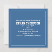 Foto-Collage der Abschluss-Mitteilungs-3 im Blau Einladung (Rückseite)