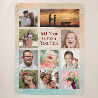 Foto-Collage der Coastal Vibes-Familie mit Text Sherpadecke