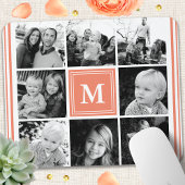 Foto Collage der Coral Monogram Familie Mousepad