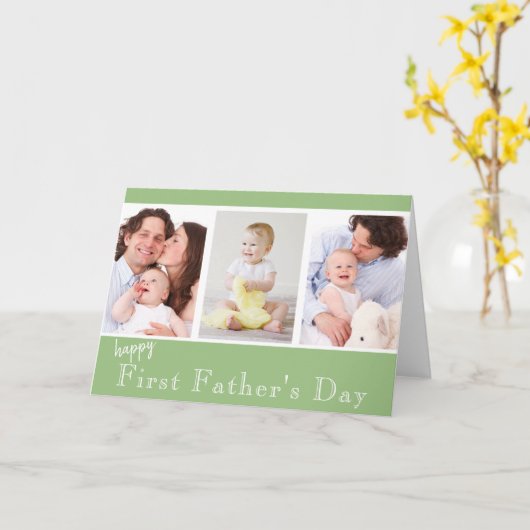 Foto Collage des ersten Vaters Karte (Gelbe Blume)