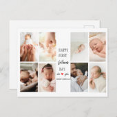 Foto Collage des ersten Vaters | Karte für den Vat (Vorne/Hinten)