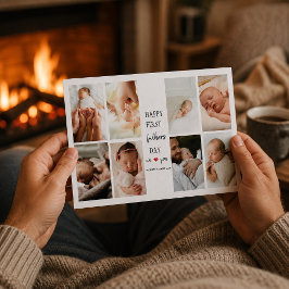 Foto Collage des ersten Vaters | Karte für den Vat