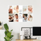 Foto Collage des ersten Vaters | Poster für Vater (Heimbüro)