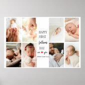 Foto Collage des ersten Vaters | Poster für Vater (Vorne)