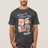 Foto Collage des ersten Vaters T-Shirt (Vorderseite)