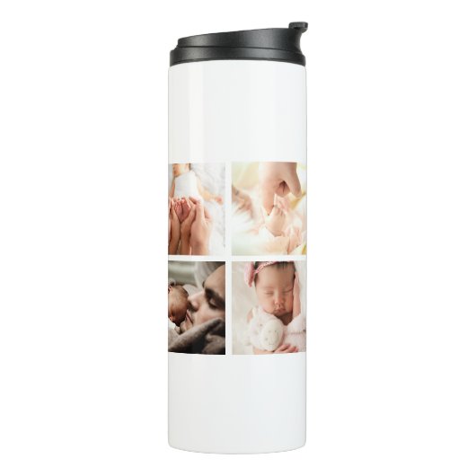 Foto Collage des ersten Vaters | Thermobecher Thermosbecher (Nach links gedreht)