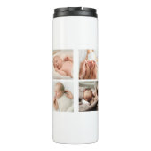 Foto Collage des ersten Vaters | Thermobecher Thermosbecher (Rückseite)