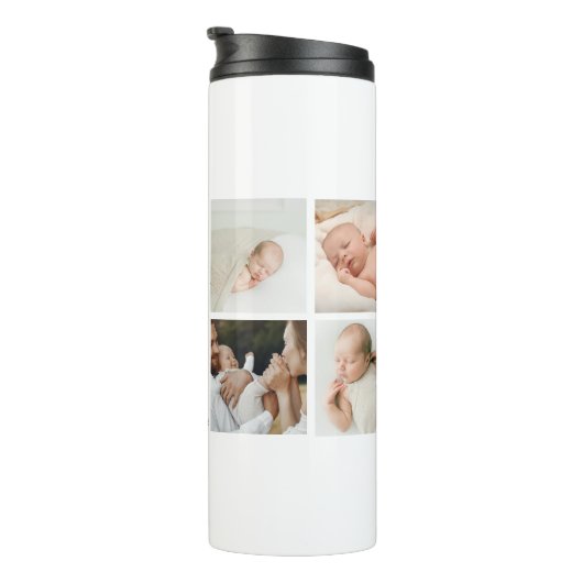 Foto Collage des ersten Vaters | Thermobecher Thermosbecher (Nach rechts gedreht)