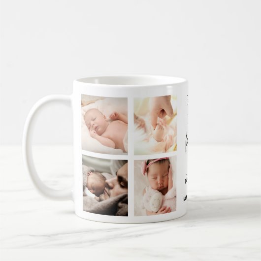 Foto Collage des ersten Vaters | Vater Coffee Tass Kaffeetasse (Links)