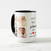 Foto Collage des ersten Vaters | Vater Coffee Tass Tasse (Vorderseite Links)
