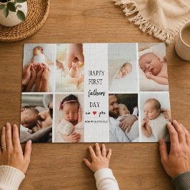 Foto Collage des ersten Vaters | Vater Puzzle