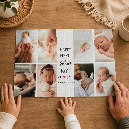 Foto Collage des ersten Vaters | Vater Puzzle