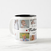 Foto Collage des ersten Vaters Zweifarbige Tasse (Vorderseite Links)