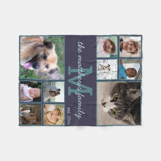 Foto-Collage des Fleecedecke (Vorderseite (Horizontal))