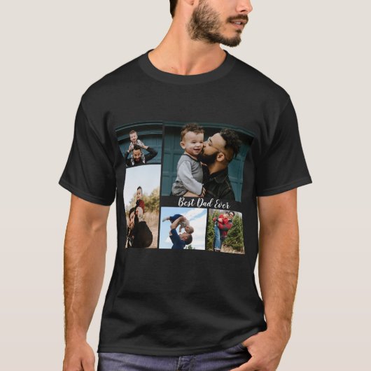 Foto-Collage des personalisierten Vaters T-Shirt (Vorderseite)