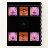 Foto-Collage des Unternehmens Schwarz-weiß Notizblock (Rückseite)